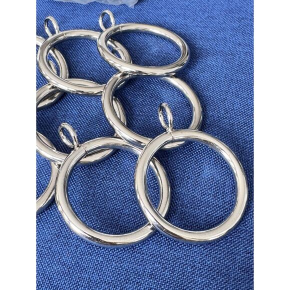 2" Silver Ring Curtain Rings for Clip-On Drapes 2" - Picture 4 of 5